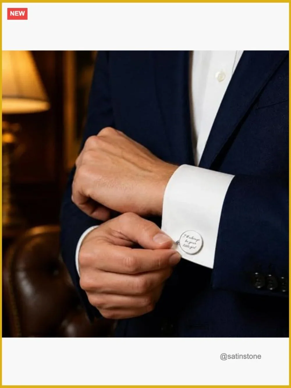 Personalized Engraved Cuff Links Tie Clip Set Custom Phrase Wedding Gift